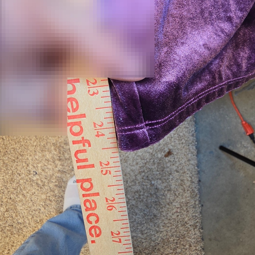 Wild Fable Purple Velvet Wide Leg Jumpsuit Surplice Wrap Spaghetti Strap Small - Picture 4 of 9
